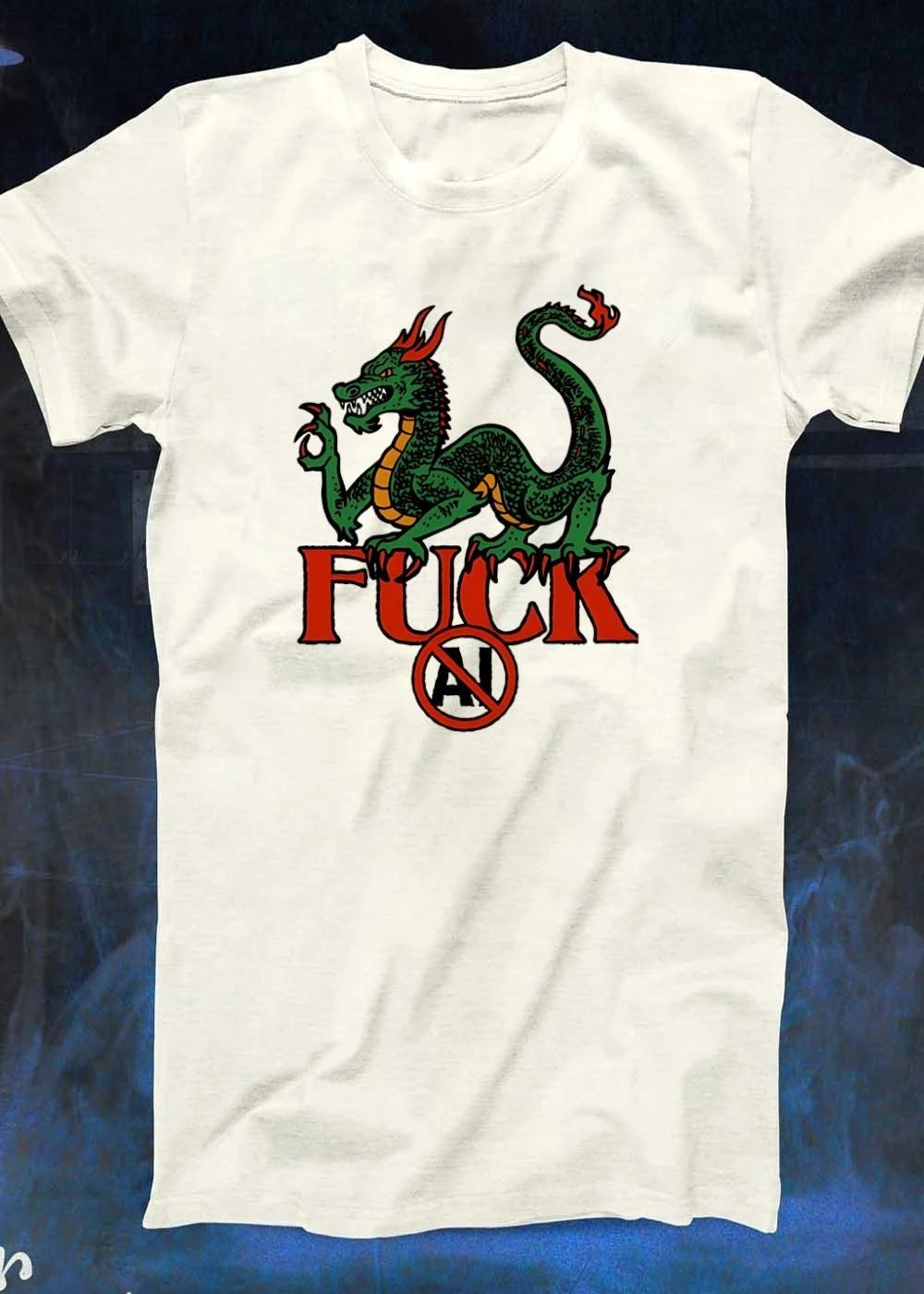 Green Dragon Fuck No AI Symbol Shirt