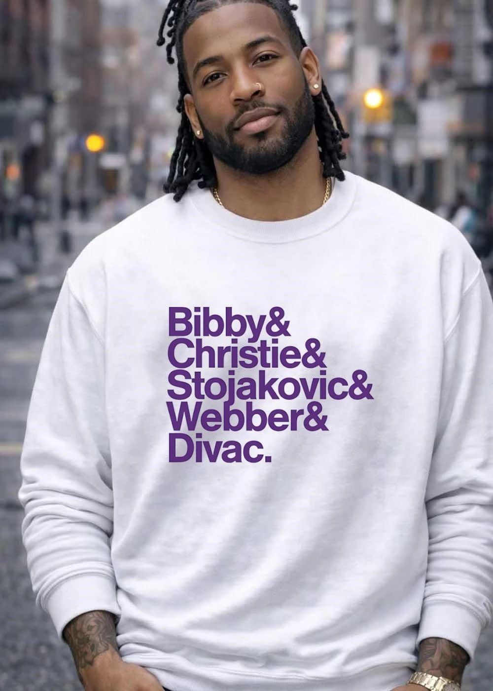 Classic Basketball Kings Lineup Bibby Christie Stojakovic Webber Divac Shirt