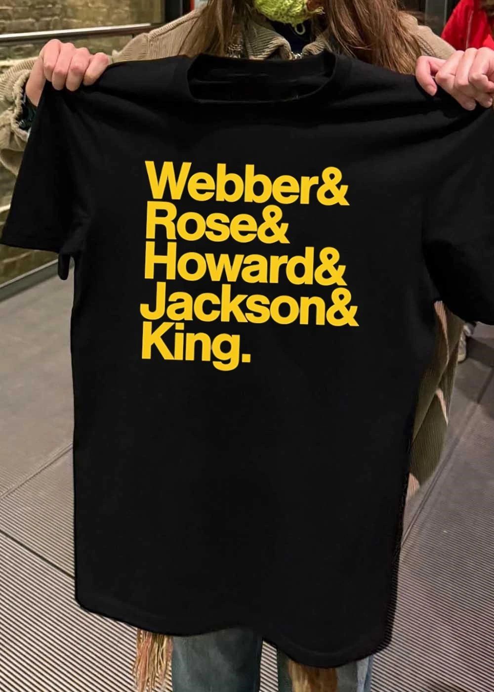 Historic Basketball Legends Webber Rose Howard Jackson King Team T-Shirt