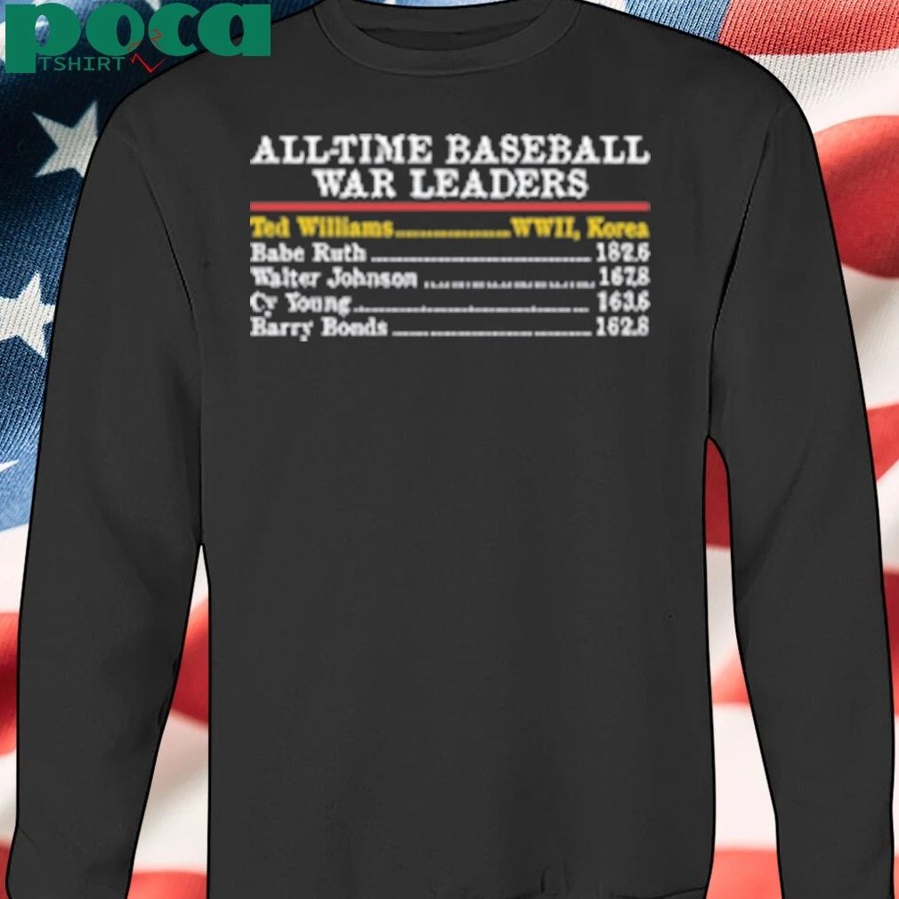 All-Time Baseball War Leaders Ted Williams shirt
