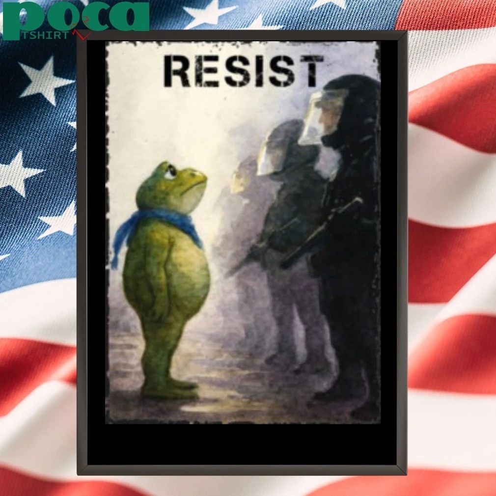 Portland Frog Against Resist Free Portland Poster T-shirt