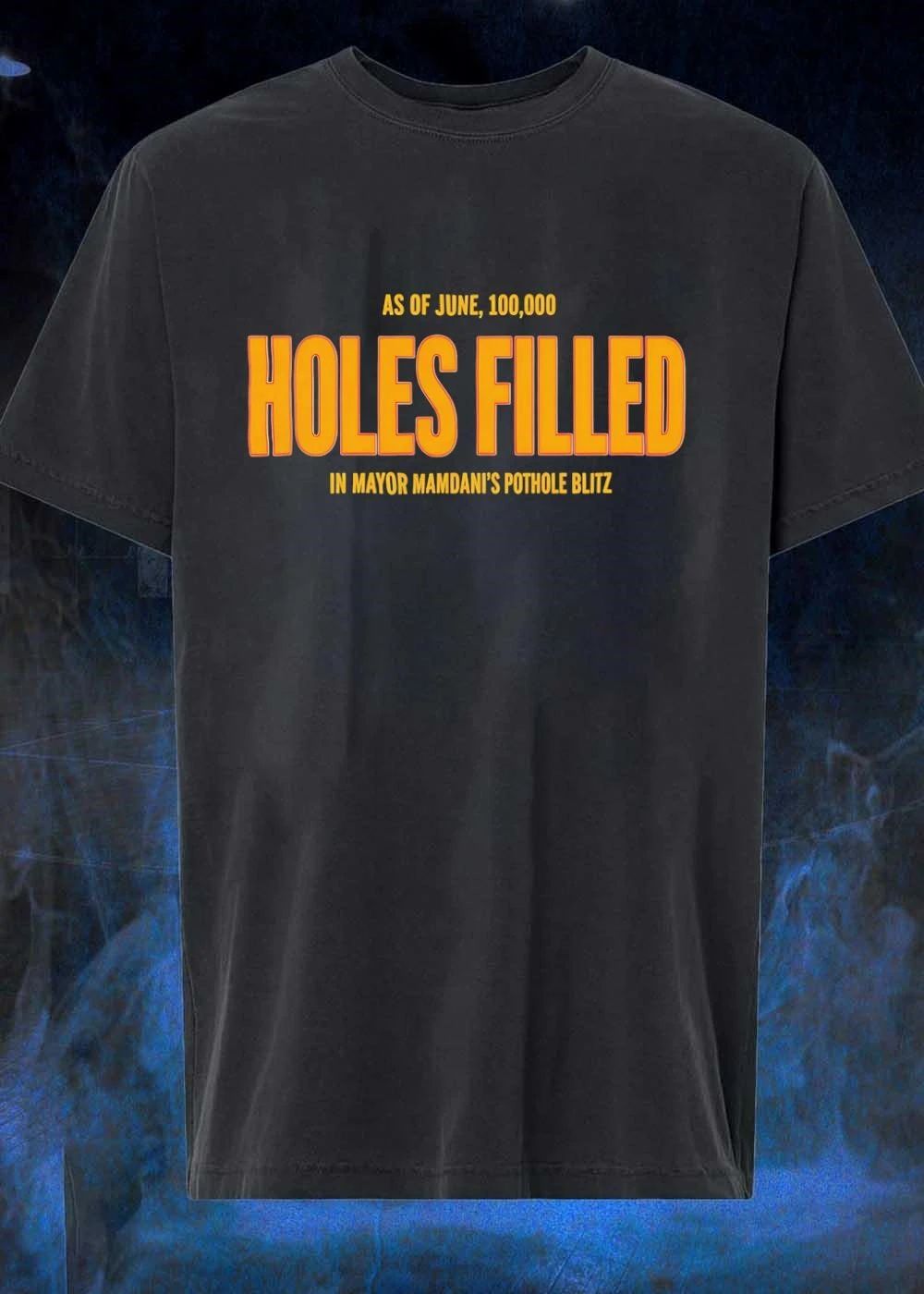 As of June 100000 Holes Filled in Mayor Mamdani’s Pothole Blitz shirt