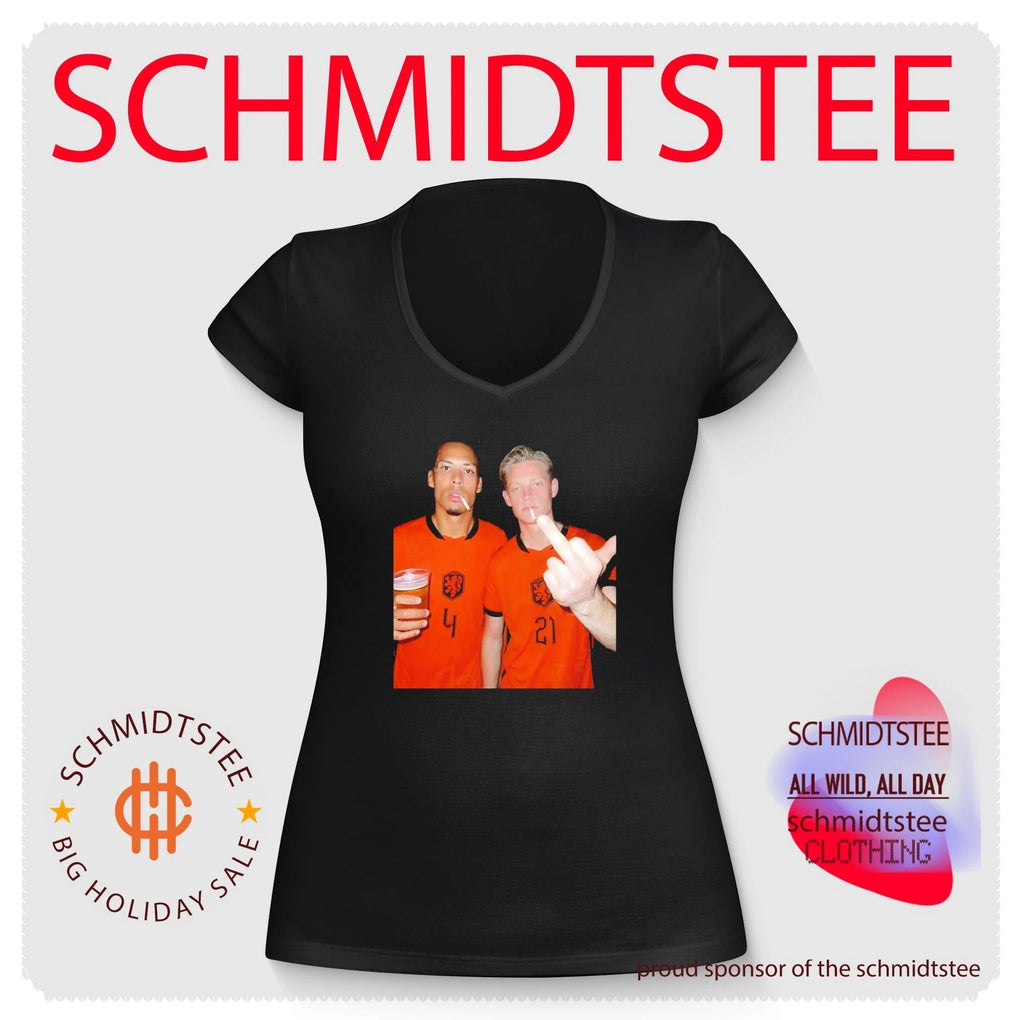 Virgil van Dijk and Frenkie de Jong Netherlands middle finger shirt