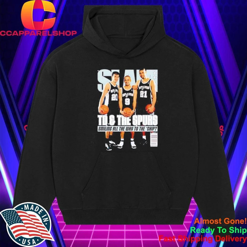 Tim Duncan Tony Parker Manu Ginobili San Antonio Spurs Smiling All The Way To The Chip Slam Shirt
