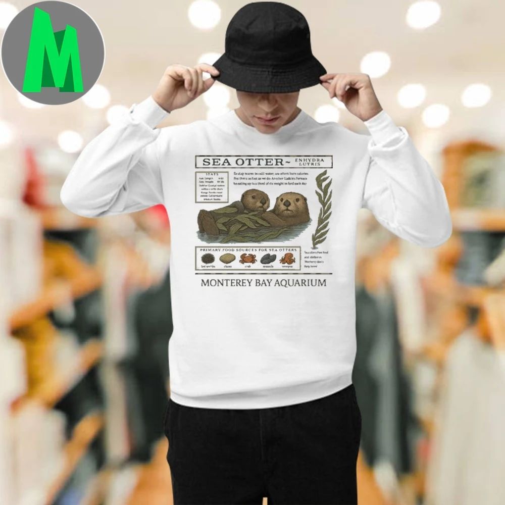 Taylor Monterey Bay Aquarium Otter Shirt Cute Sea Otter Monterey Bay Aquarium Tee for Ocean Lovers