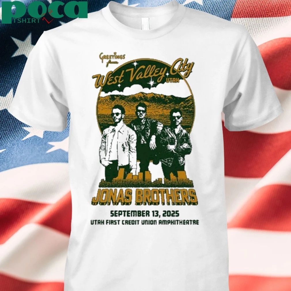 Jonas Brothers Sep 13 2025 Utah First Credit Union Amphitheatre, West Valley City Tour Poster T-shirt