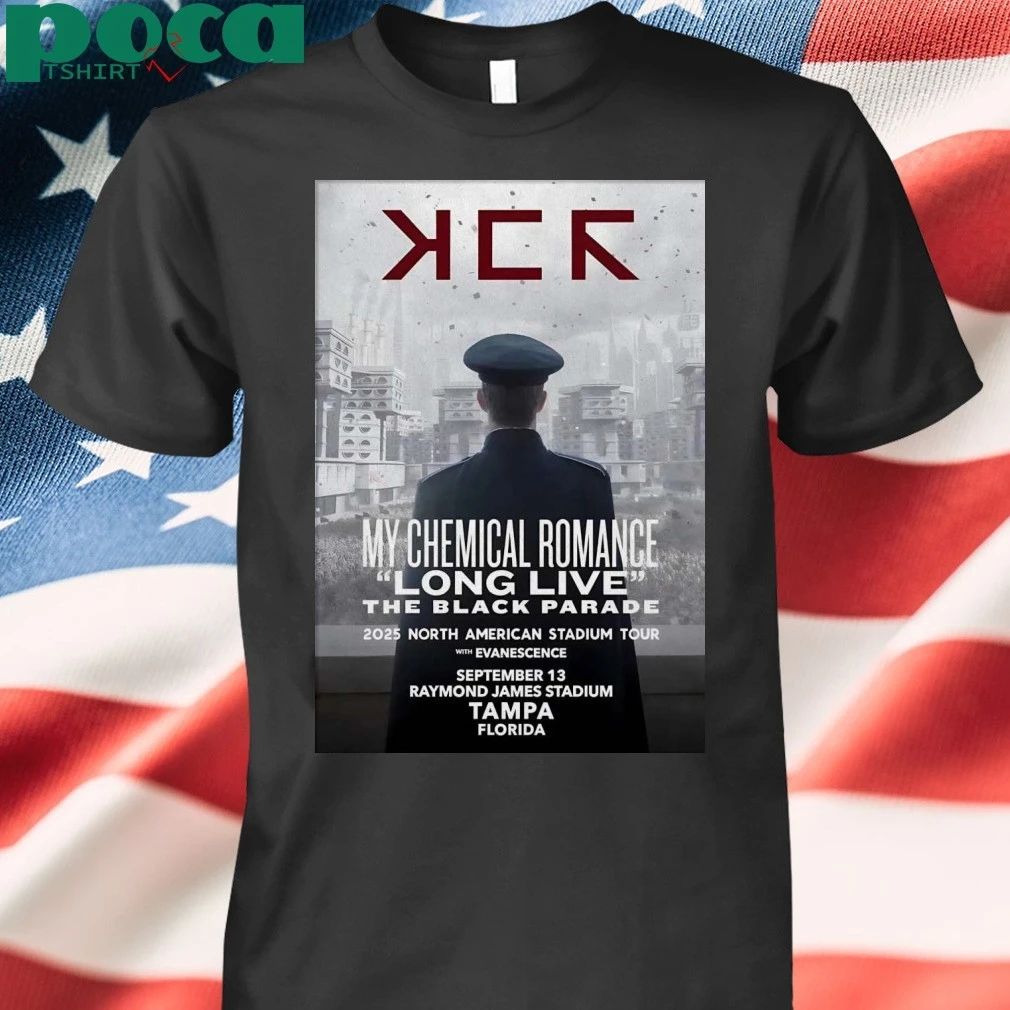 Poster for the My Chemical Romance show in Tampa Sep 13 2025 T-shirt