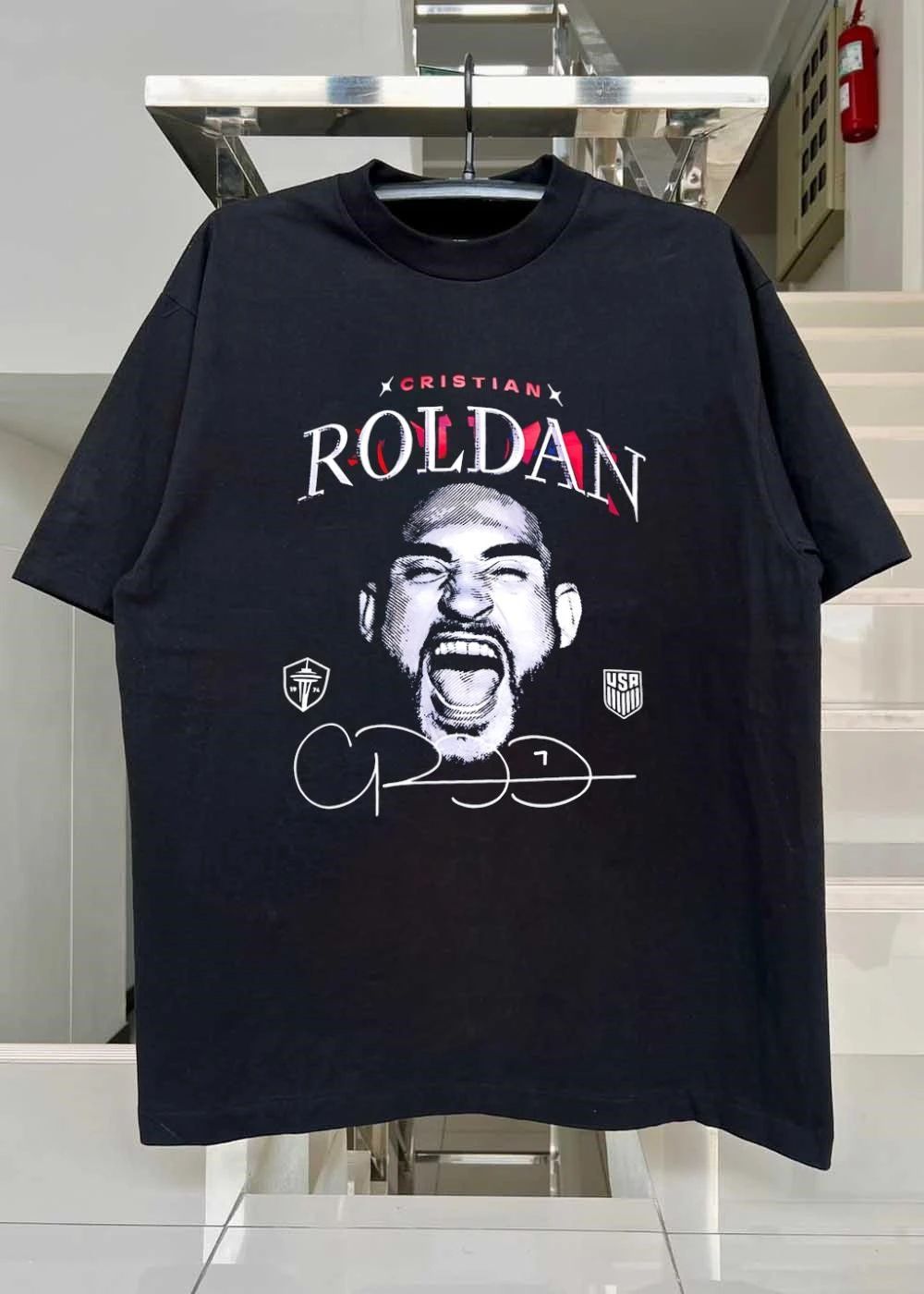Cr7 Cristian Roldan Screaming Seattle Sounders USA T-Shirt