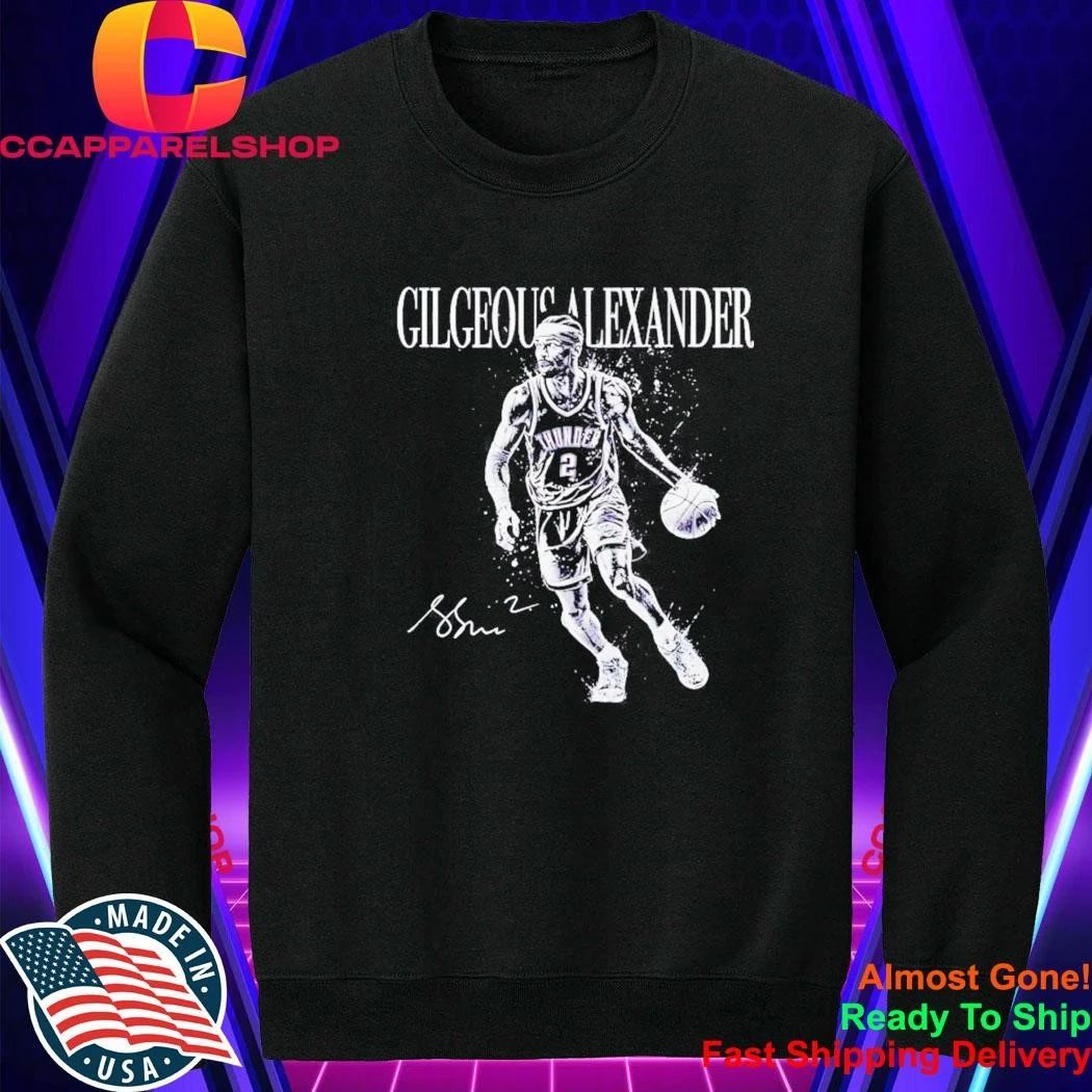 Shai Gilgeous-Alexander Oklahoma City Thunder number 2 action portrait Shirt