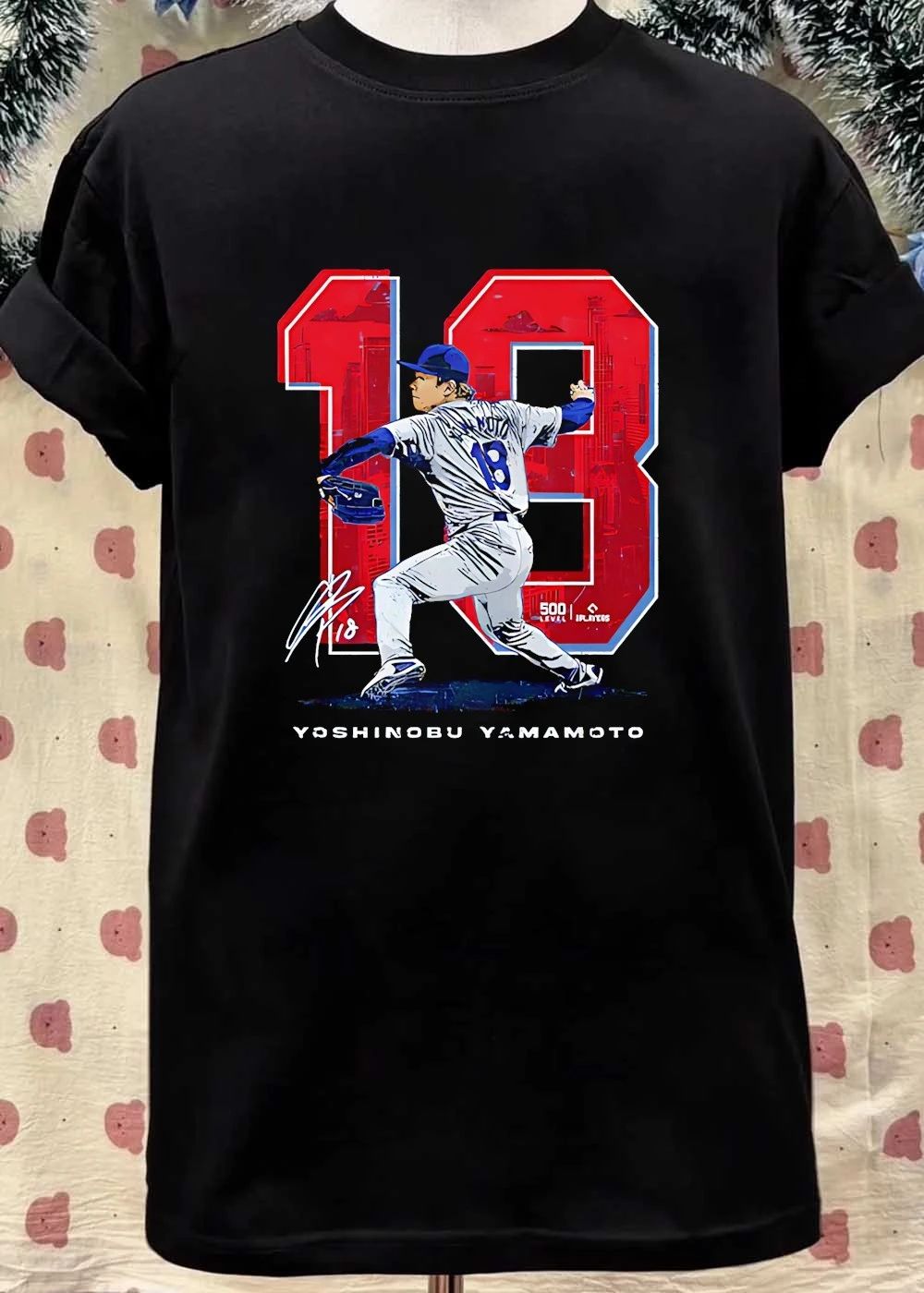 Yoshinobu Yamamoto 18 Los Angeles Dodgers Japanese signature shirt