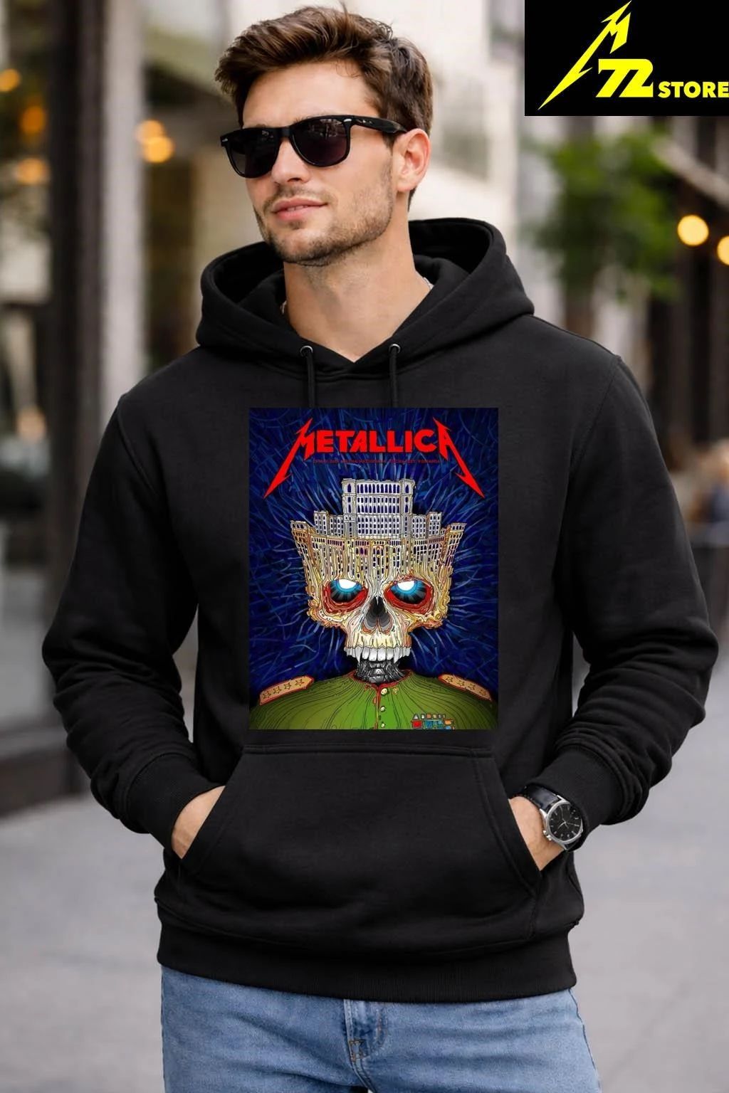Metallica M72 Bucharest 2026 Stadium Tour Bucharest Romania At Arena Nationala On 13 May 2026 Palace Of Parliament Crown Skull Shirt