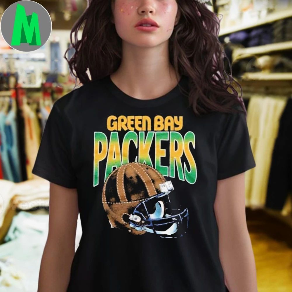 Green Bay Packers Gradient Alt Helmet New Shirt