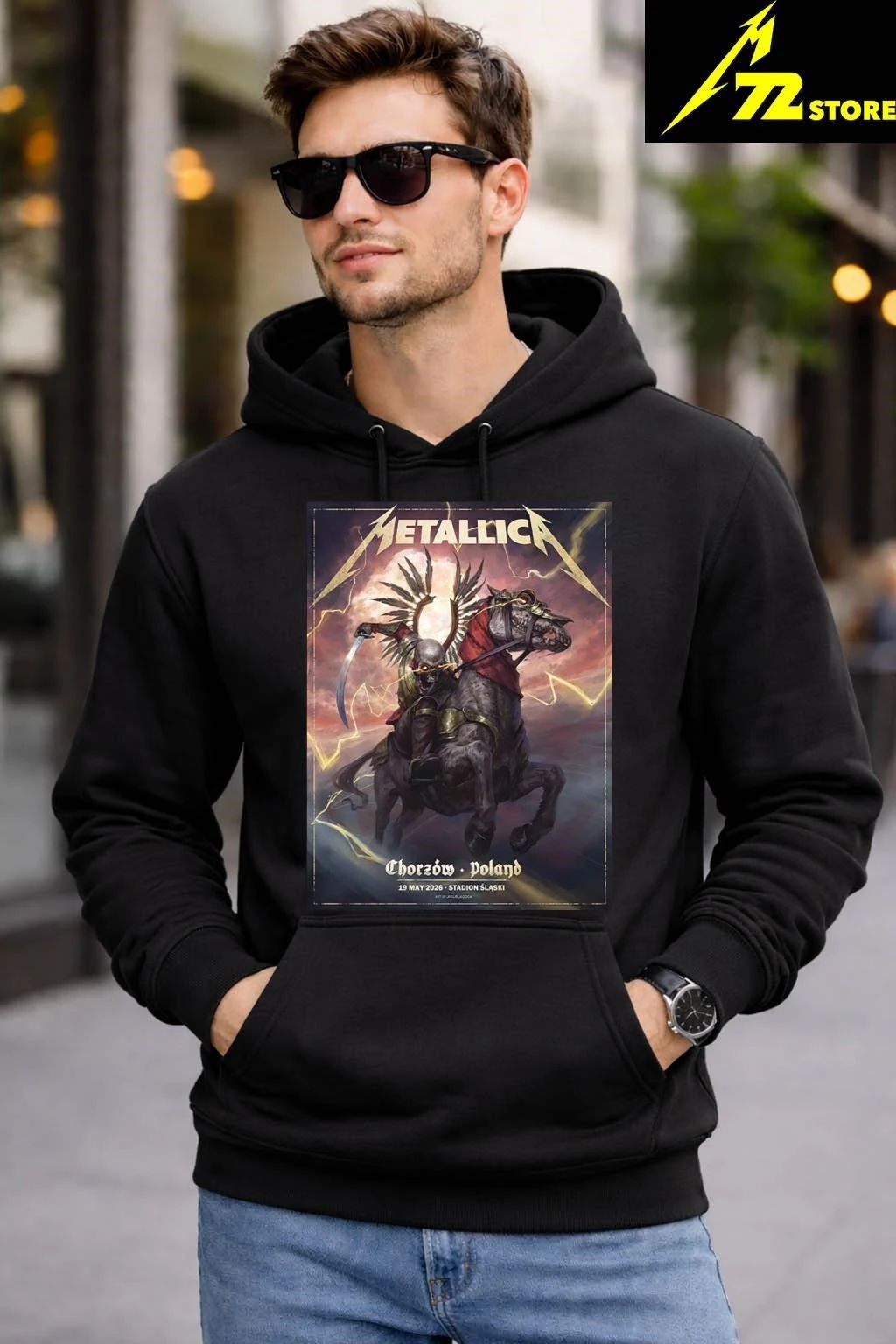 Metallica M72 Chorzów 2026 Pop Up Shop Poster In Chorzów Poland On 19 May 2026 At Stadion Slaski The Death Winged Hussars Shirt