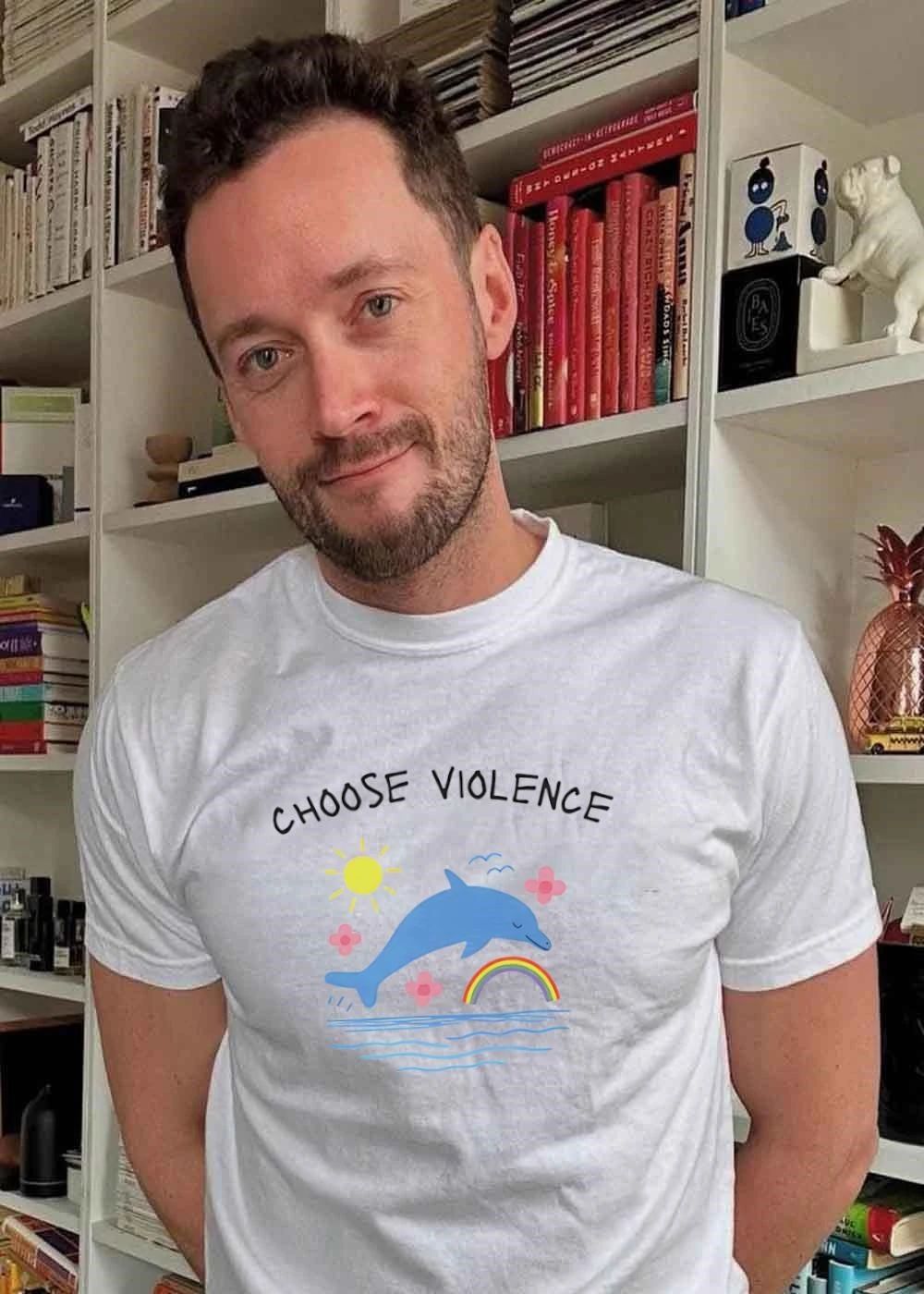 Choose Violence summer with dolphins shirt