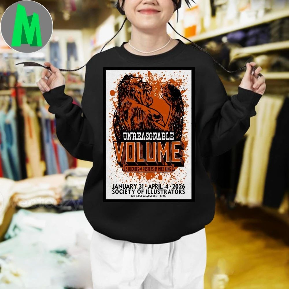Original Five Decades of Posters by Mike King Society of Illustrators T-Shirt