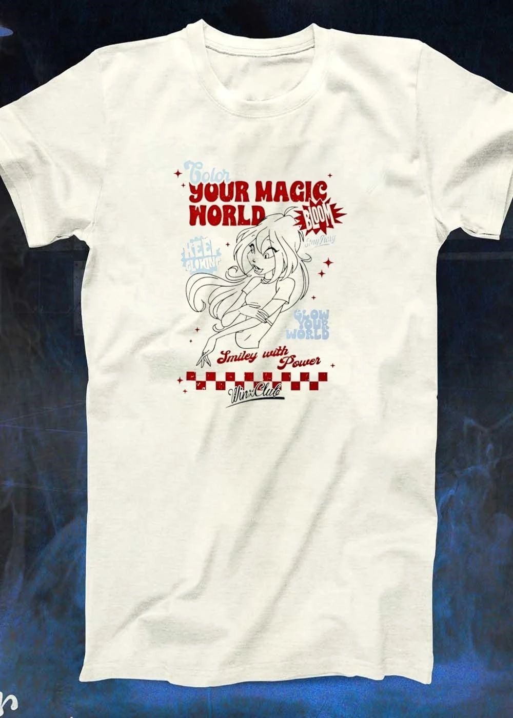Winx Club Bloom Coloring Page Keep Glowing Color Your Magic World Glow Power shirt