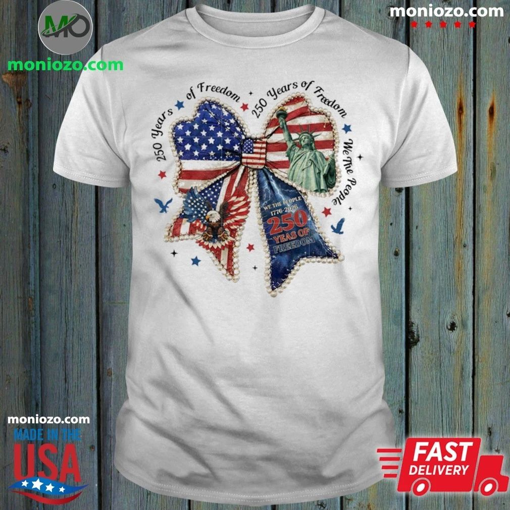 Patchwork coquette 250 years of freedom america flag shirt