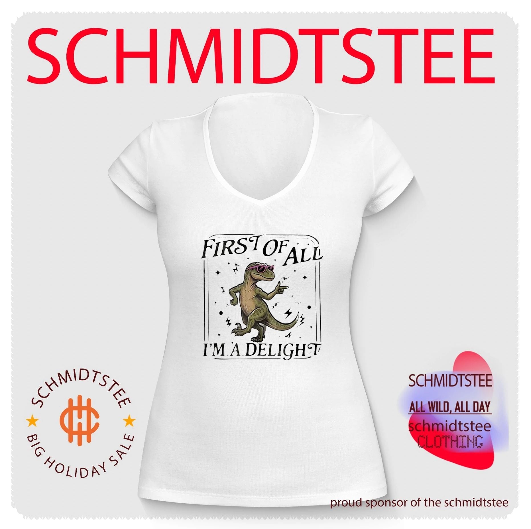 First of All I’m a Delight dinosaur funny shirt