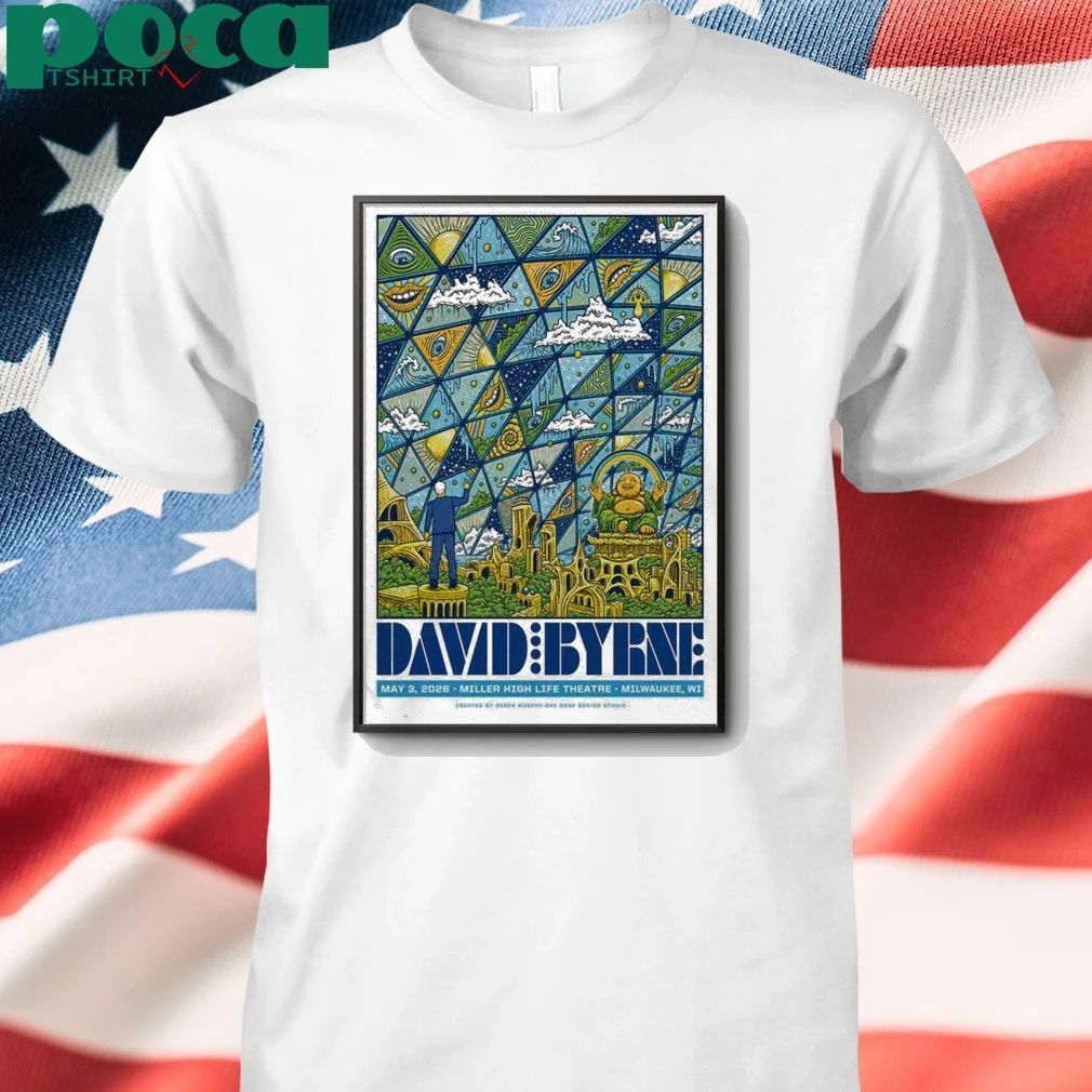 May 3 2026 David Byrne Poster Milwaukee, WI shirt