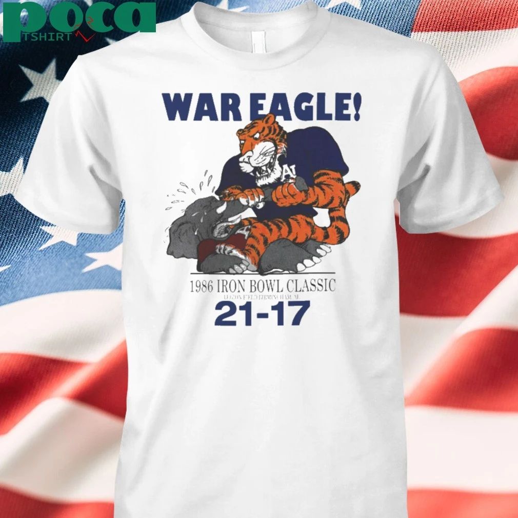 Vintage Alabama Vs Auburn 1986 Iron Bowl War Eagle T-shirt