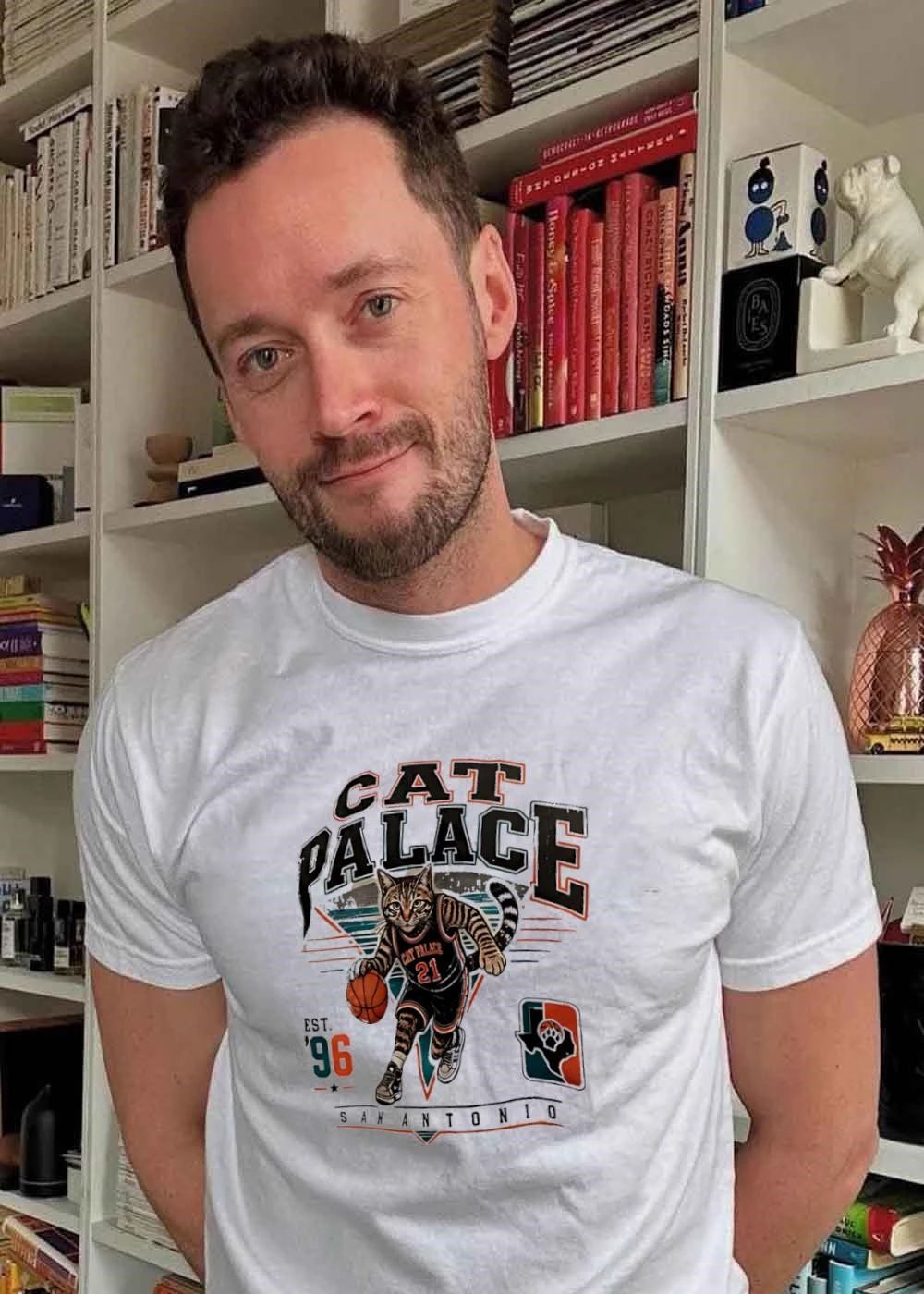 Est 96 Cat Palace San Antonio Basketball Player T-Shirt