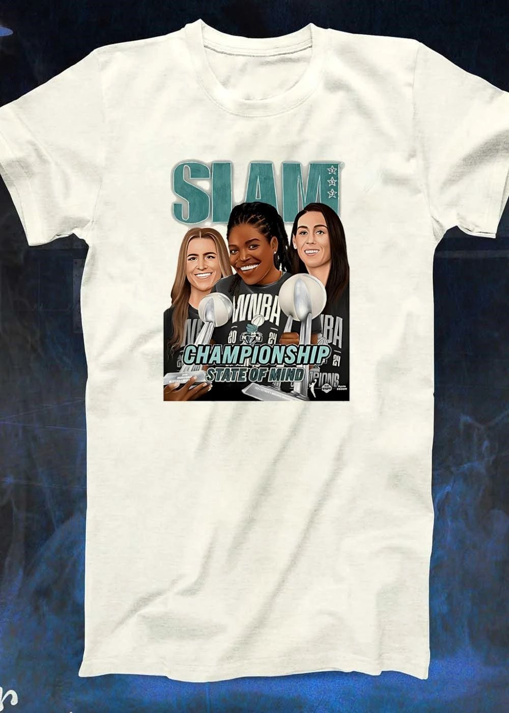 SLAM Magazine WNBA Players Holding Championship Trophy Championship State of Mind Las Vegas Aces T-Shirt