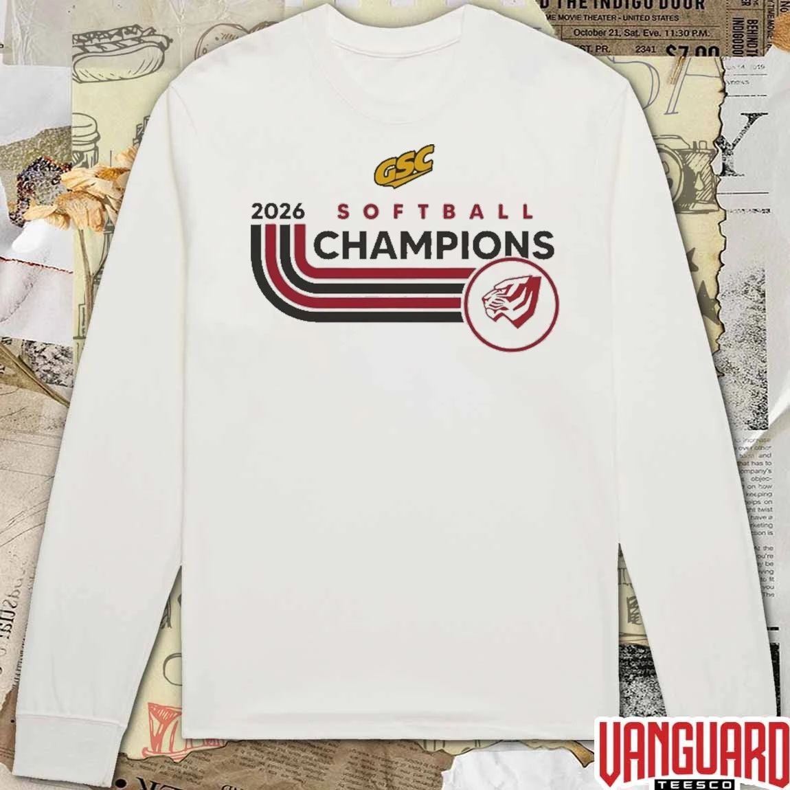 West Alabama Tigers Gulf South Conference Softball Champions 25-26 t-shirt