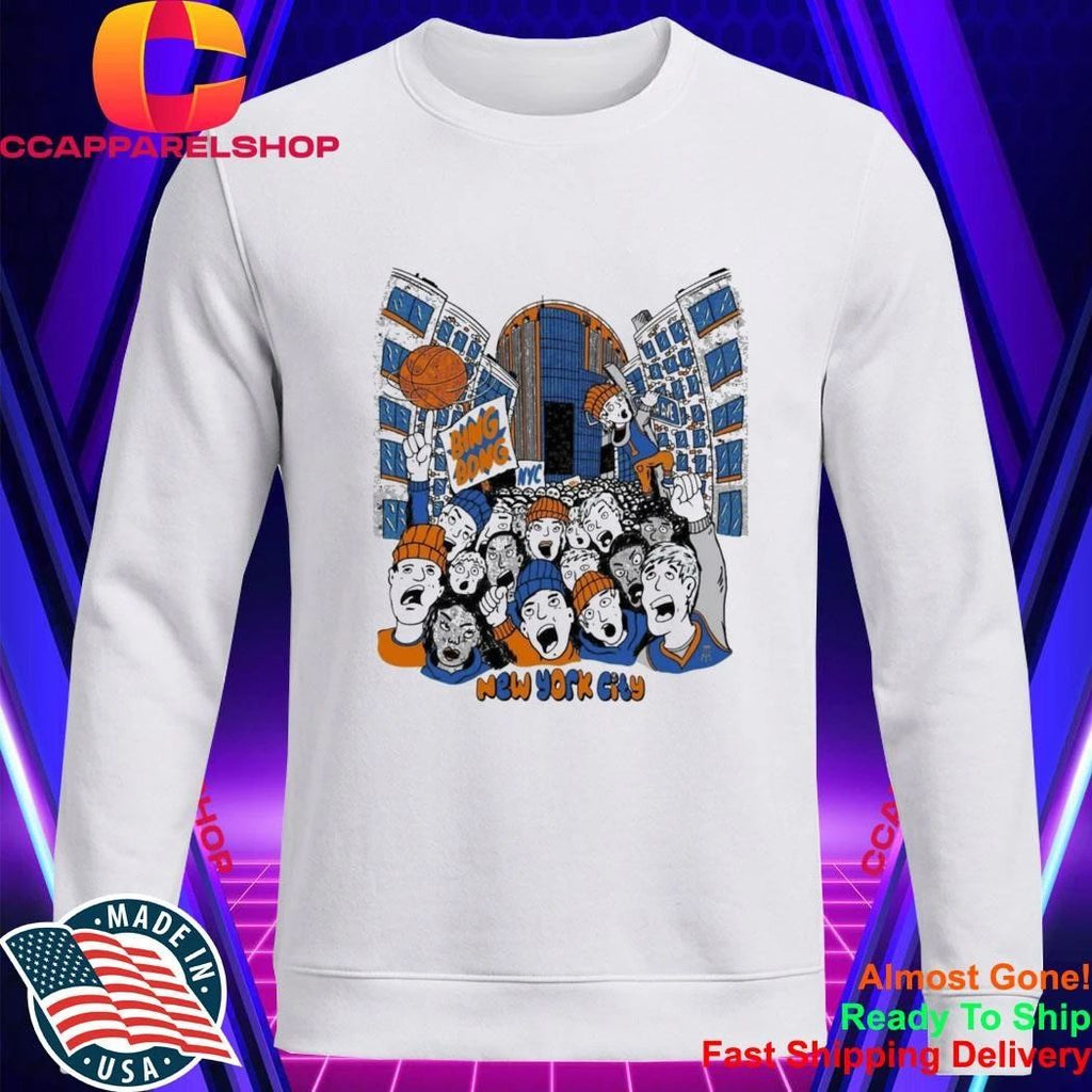 New York City Knicks basketball fan bing bong NYC shirt