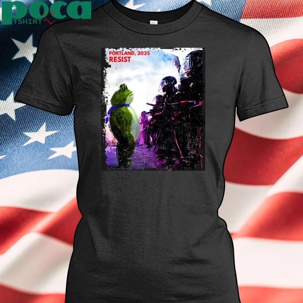 Portland Frog Against Fascism Portland 2025 Resist T-shirt