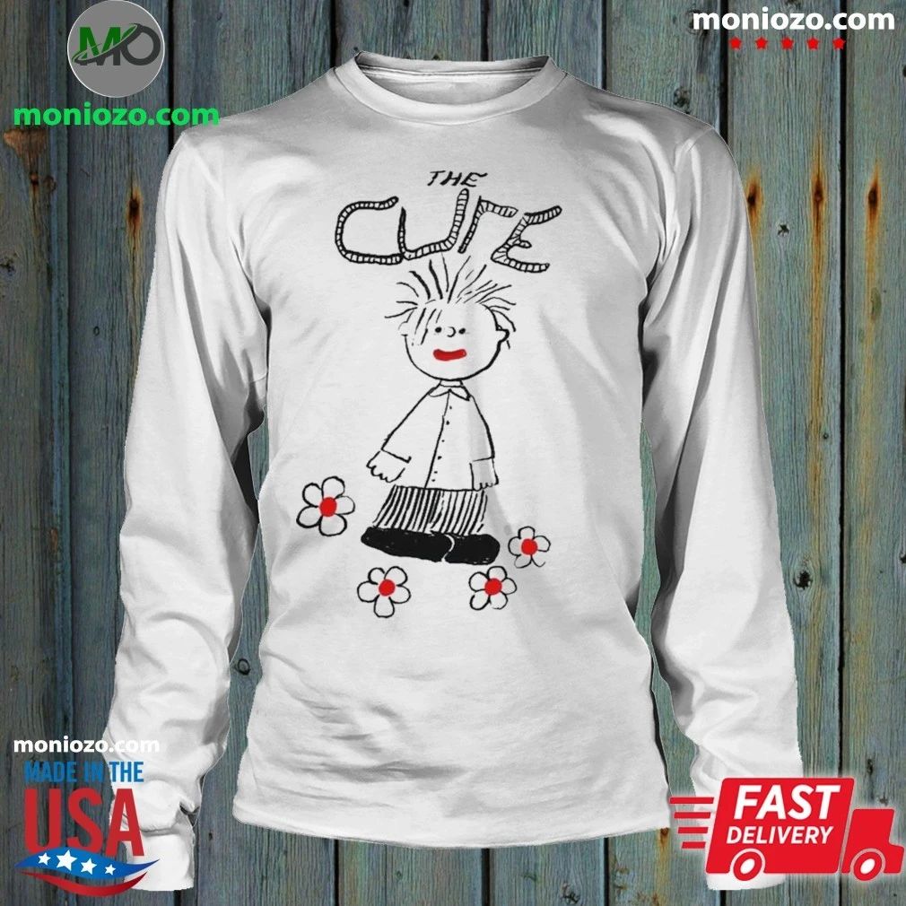 Original T-shirt printed with artistic designs from the famous rock band The Cure