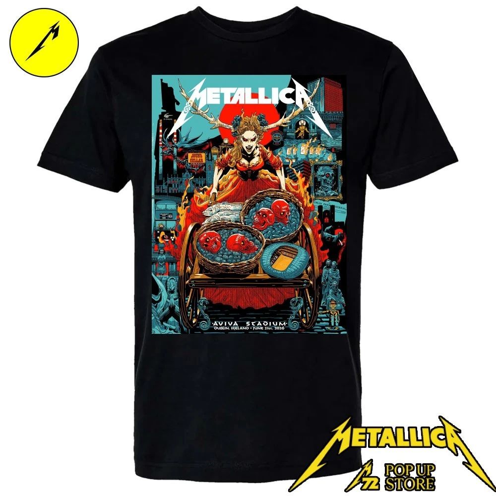 Metallica M72 Dublin 2026 Night 2 T-Shirt – June 21, 2026 at Aviva Stadium