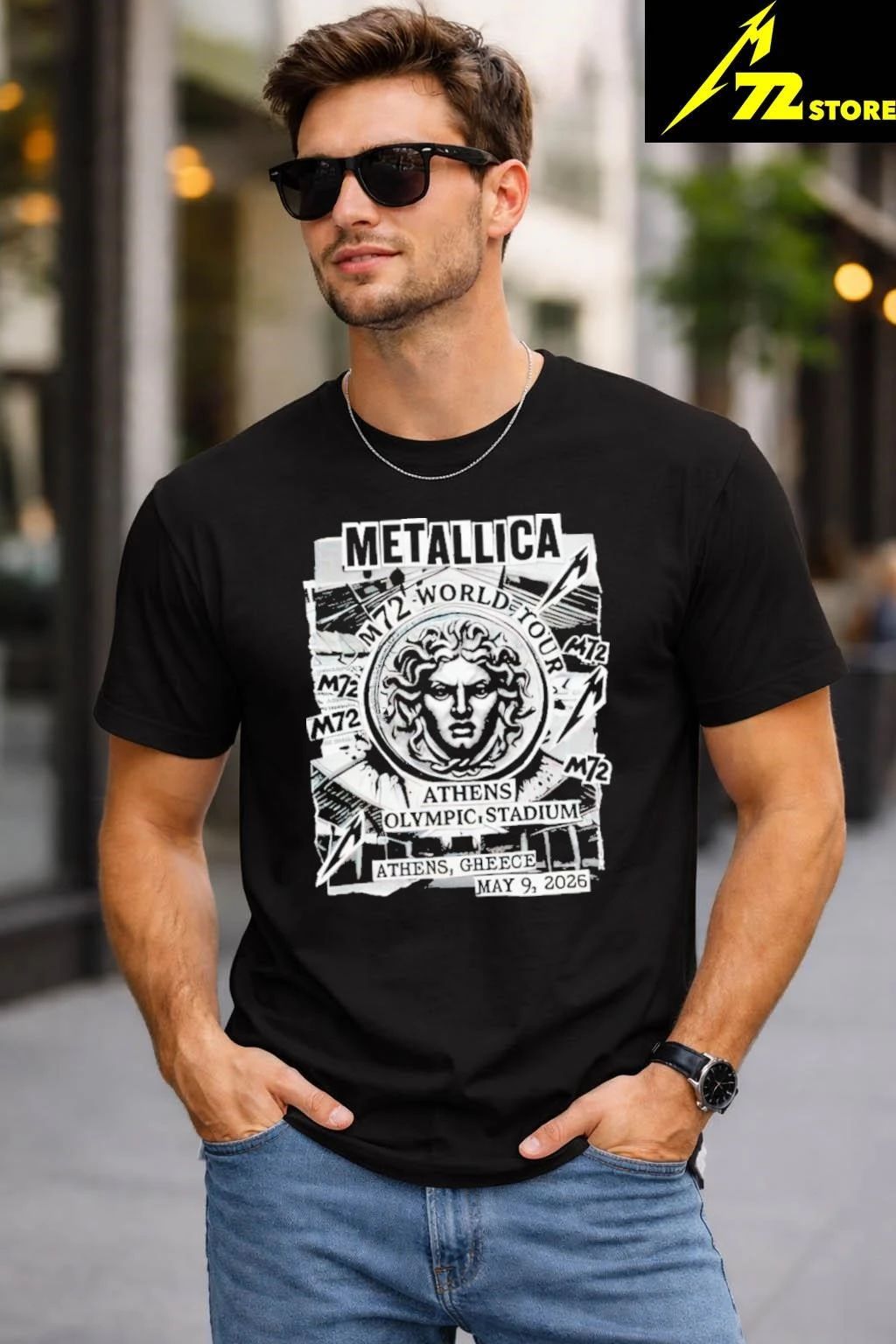 Athens May 9 2026 Athens Olympic Stadium Greece Medusa M72 Shirt