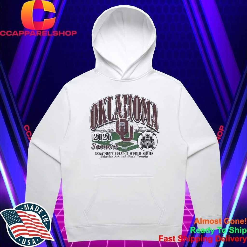 Oklahoma Sooners stadium 2026 NCAA Mens College World Series Charles Schwab Field Omaha Shirt
