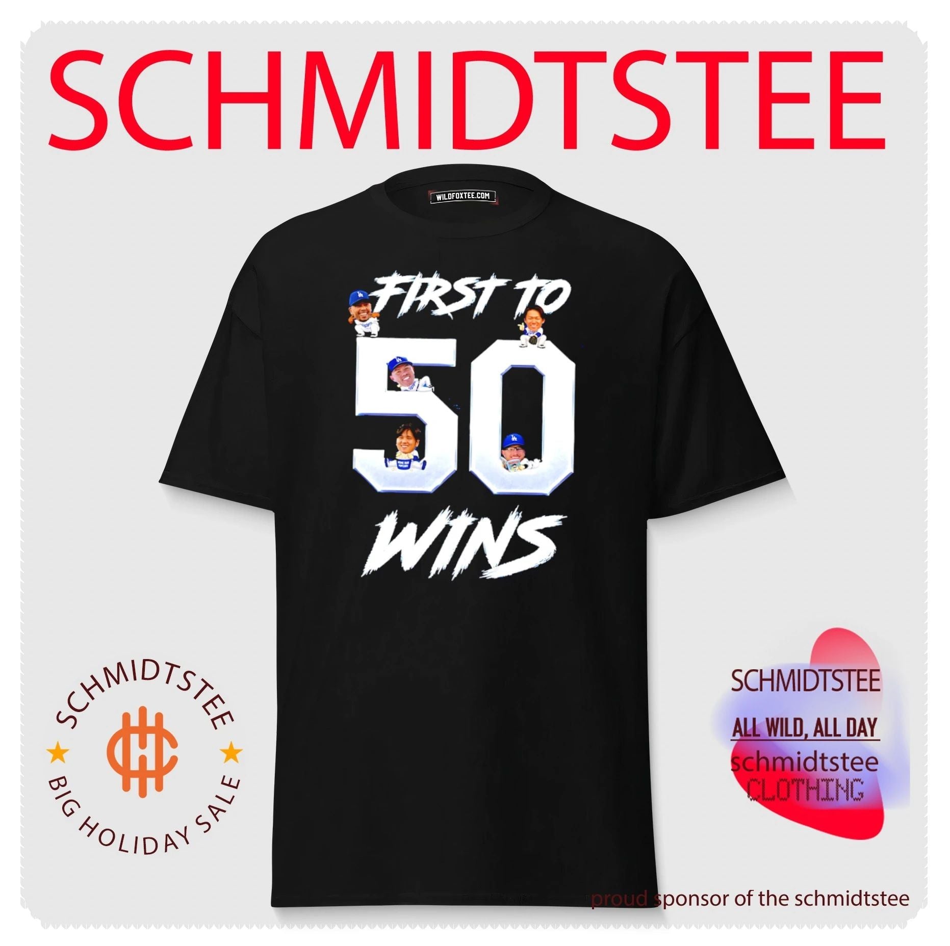 LA Dodgers First to 50 Wins with Shohei Ohtani and Teammates shirt