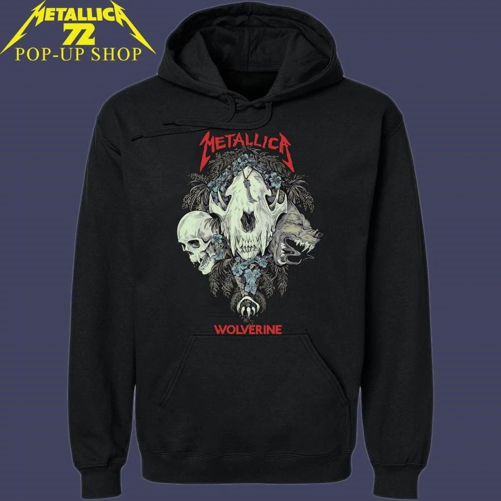 Metallica Wolverine Skull artwork limited t-shirt