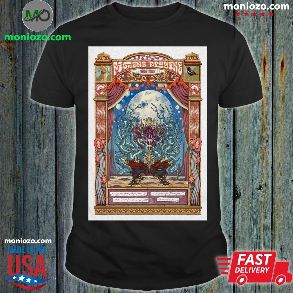 Pigeons Playing Ping Pong Steamboat Spring CO Mar 25-26 2026 Poster Shirt