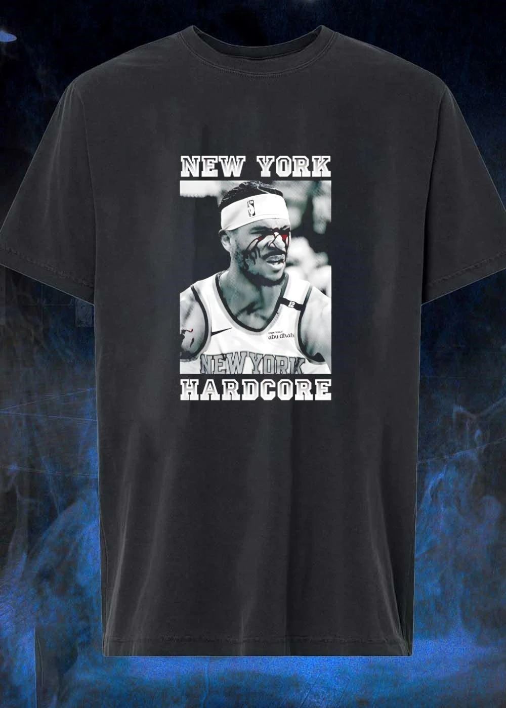 New York Hardcore Josh Hart Bleeding NBA Face T-Shirt