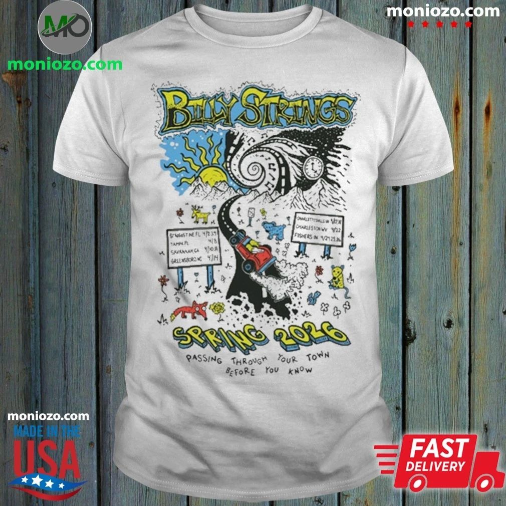 Original Billy Strings Spring Tour 2026 Highway Hypnosis with Dates Shirt – Perfect Gift for Men & Women