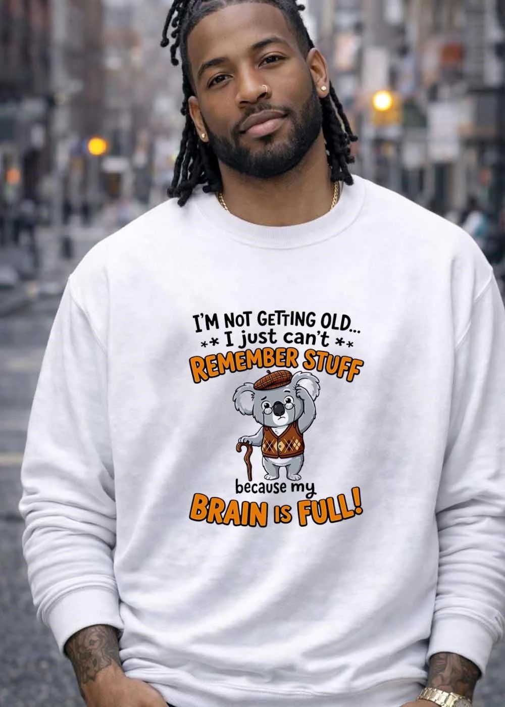 I’m Not Getting Old I Just Can’t Remember Stuff Brain Full Koala shirt