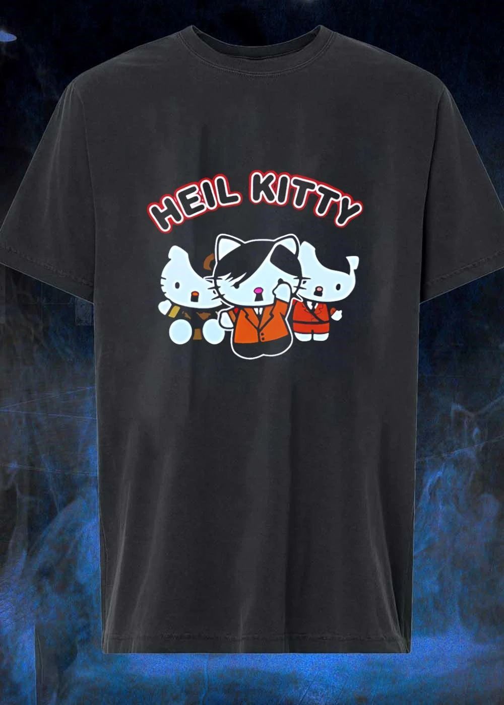 Heil Kitty Parody Hitler Characters Funny T-Shirt