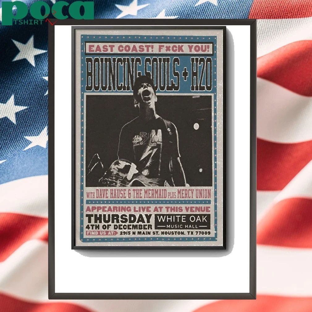 The Bouncing Souls Houston TX, December 4 2025 Poster shirt
