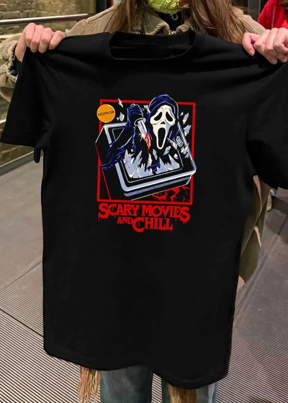 Ghostface Scream Horror Movie Breaking TV Scary Movies and Chill 2026 Shirt