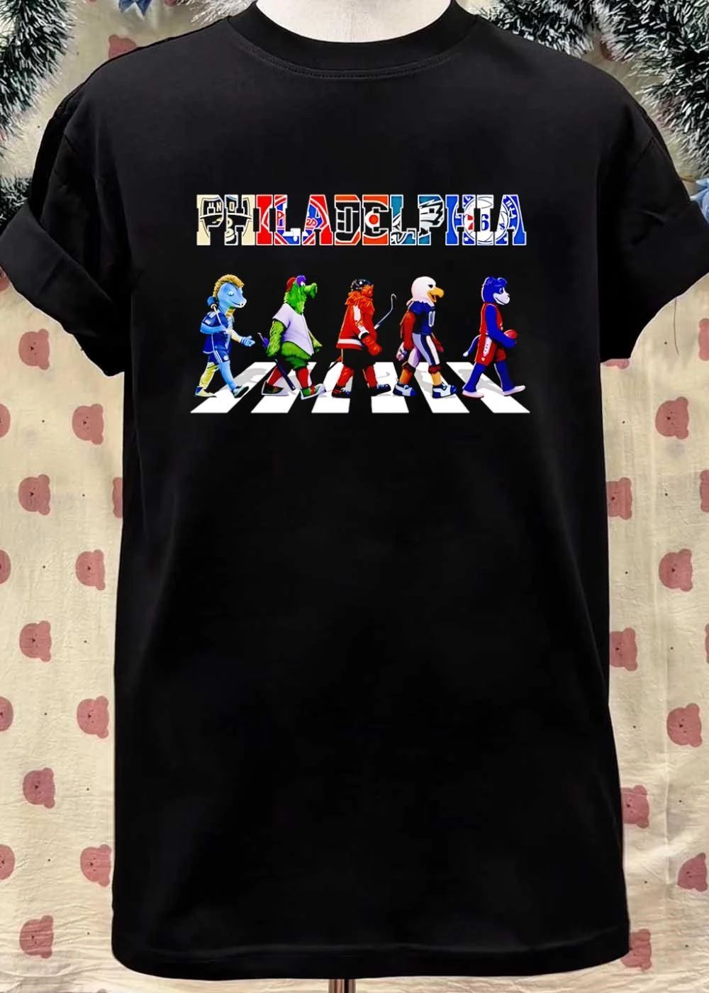 Philadelphia Mascots Walking across Abbey Road T-Shirt