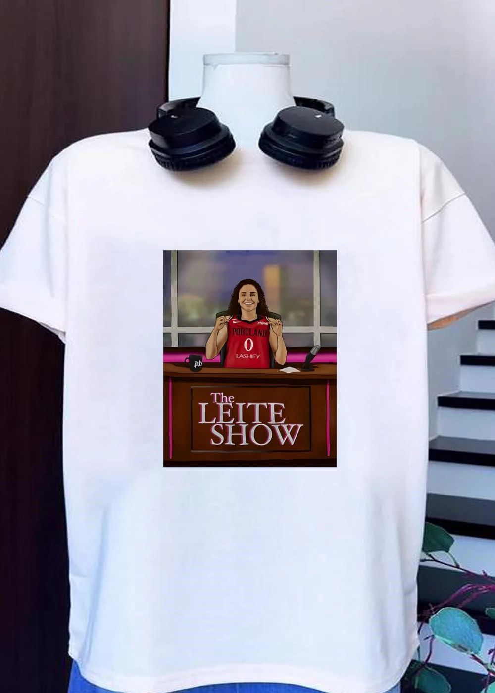 PDX The Leite Show Portland 0 Lashify Chime Athlete Holding Jersey Shirt