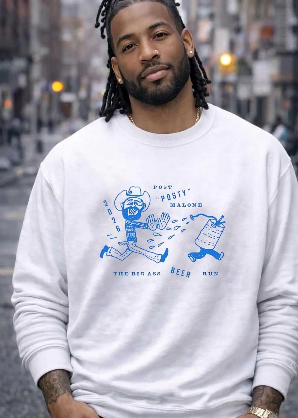 Post Malone 2026 Big Ass Beer Run Cowboy Shirt