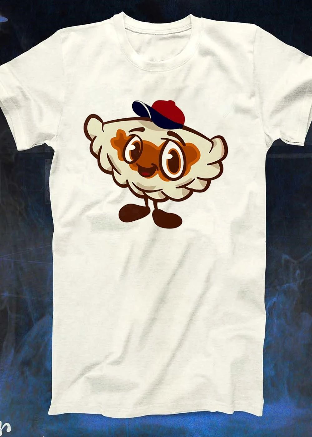 Pierogi Mascot with a Red Hat Cartoon Illustration T-Shirt
