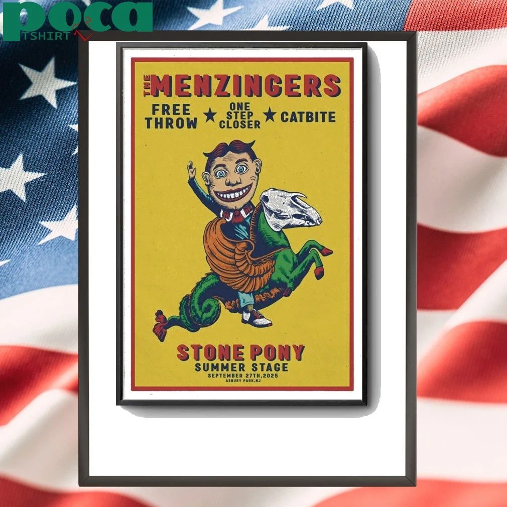 The Menzingersin Sep 27 2025 The Stone Pony in Asbury Park, NJ Poster shirt
