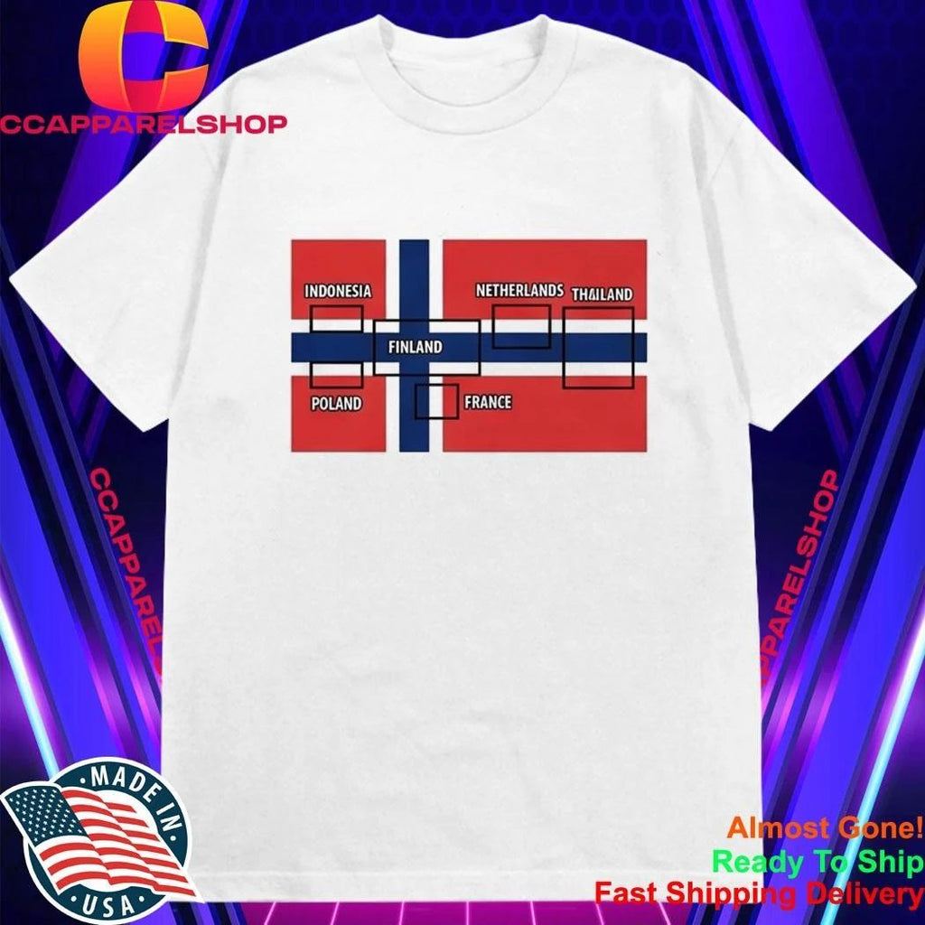 6 Flags In Norway Flag Shirt