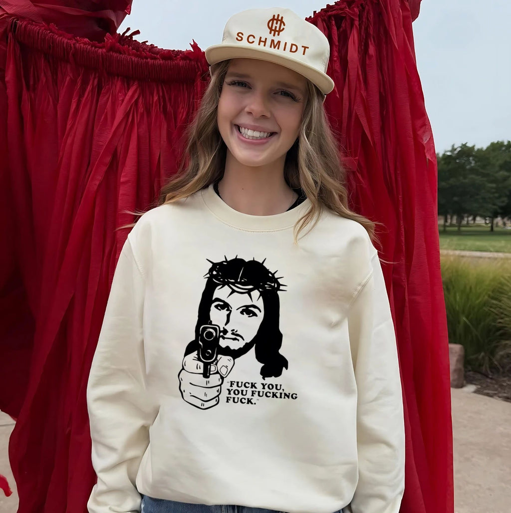 Jesus with a Gun Fuck You You Fucking Fuck shirt