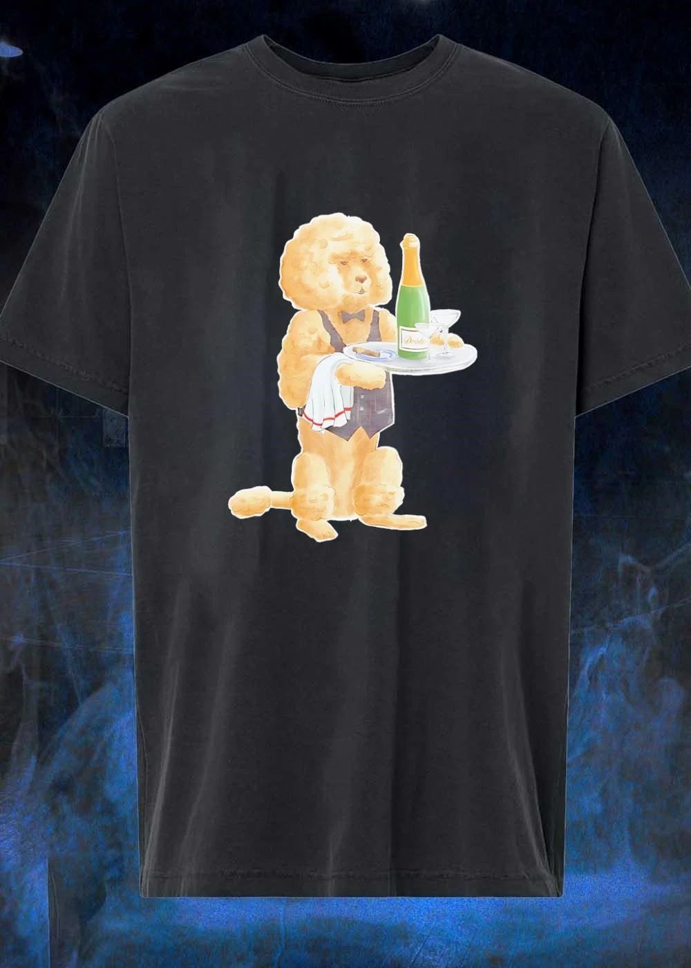 Poodle Serving Champagne and Cigars T-Shirt